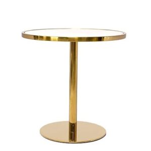 Cora Bistro Table Gold & White