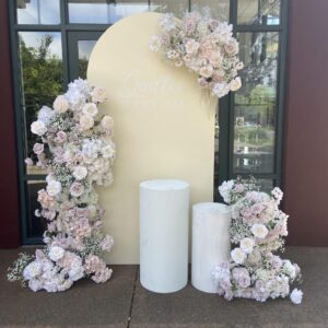 Neutral baptism backdrop